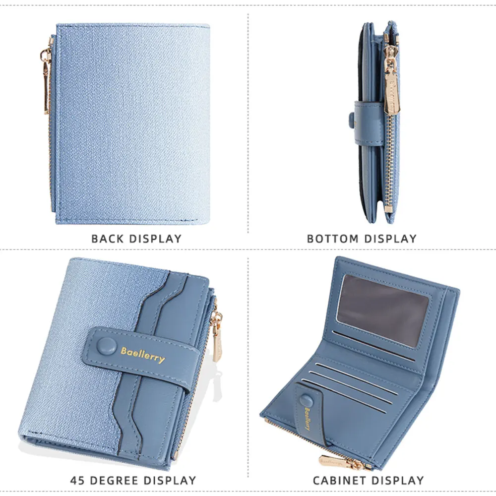 Baellerry новые короткие женские кошельки высшего качества на молнии с карманом для