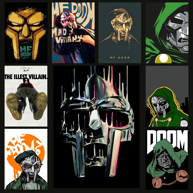 Madlib M-MF D-Doom Poster Self-adhesive Art Waterproof Paper Sticker Coffee House Bar Room Wall Decor