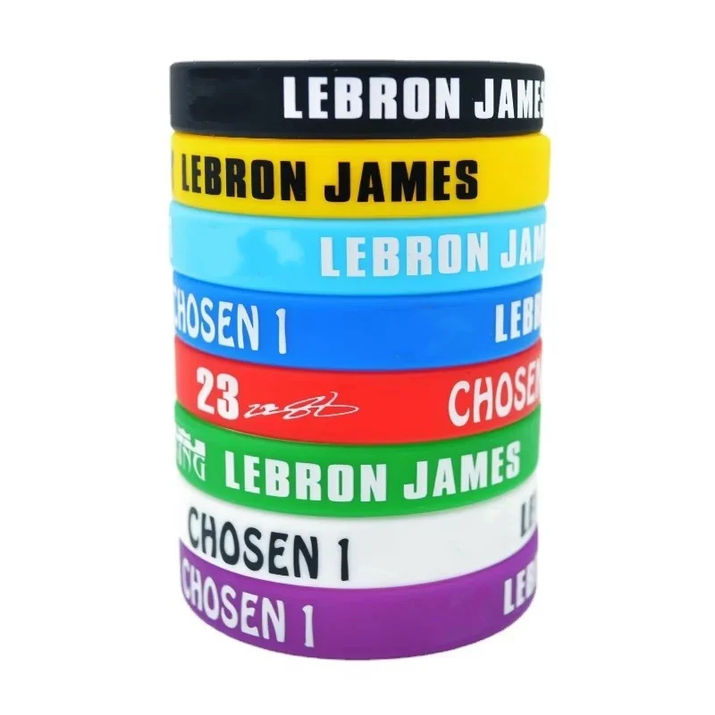 8 шт. баскетбольный спортивный браслет Kobe James Curry Owen Durant силиконовый вентилятор