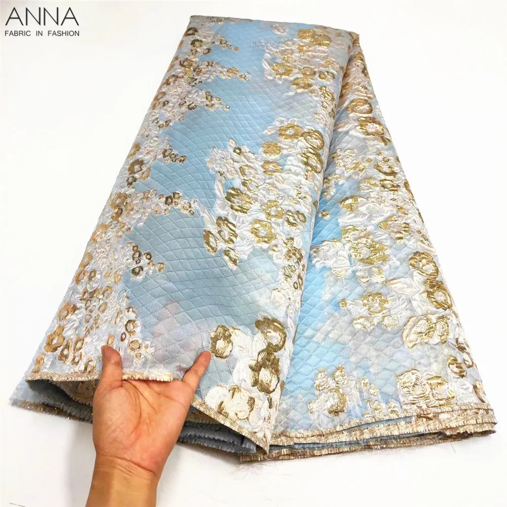 

Жаккардовая кружевная ткань из органзы, атласное кружево 5 ярдов, Высококачественная вышивка, тюль, кружевная ткань для нигерийских свадебн...