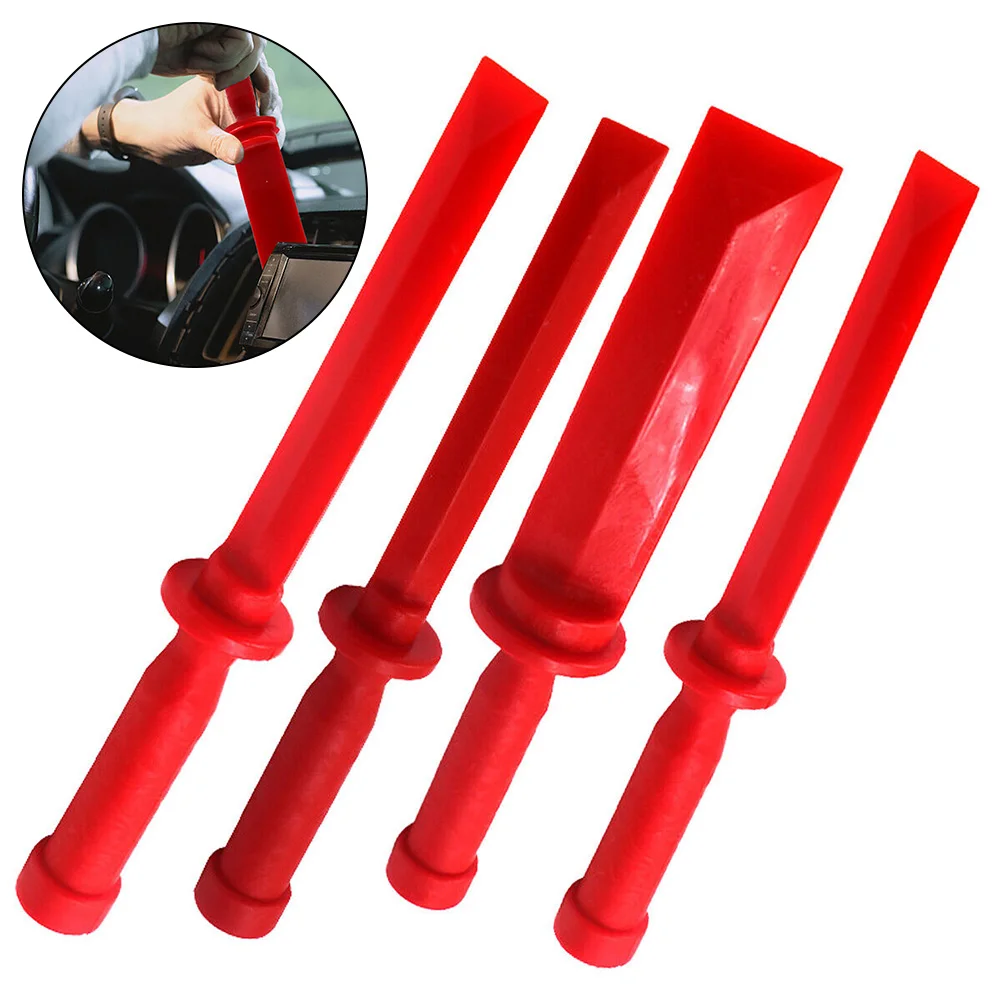 

4x Plastic Chisel Scraper Set Auto Trim Removal Tool Set Non-Scratch Scraper Tool For Wheel Balancing Blocks Auto Body Repair