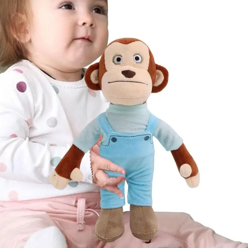 

Плюшевая набивная кукла-Обезьяна для игр, креативный подарок на день рождения и Рождество для веселого маленького мальчика и девочки, 28 см/11 дюймов