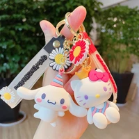 sanrio keychain cartoon hello kitty mymelody kuromi cinnamoroll anime figures pendant bags keychain children birthday xmas gifts