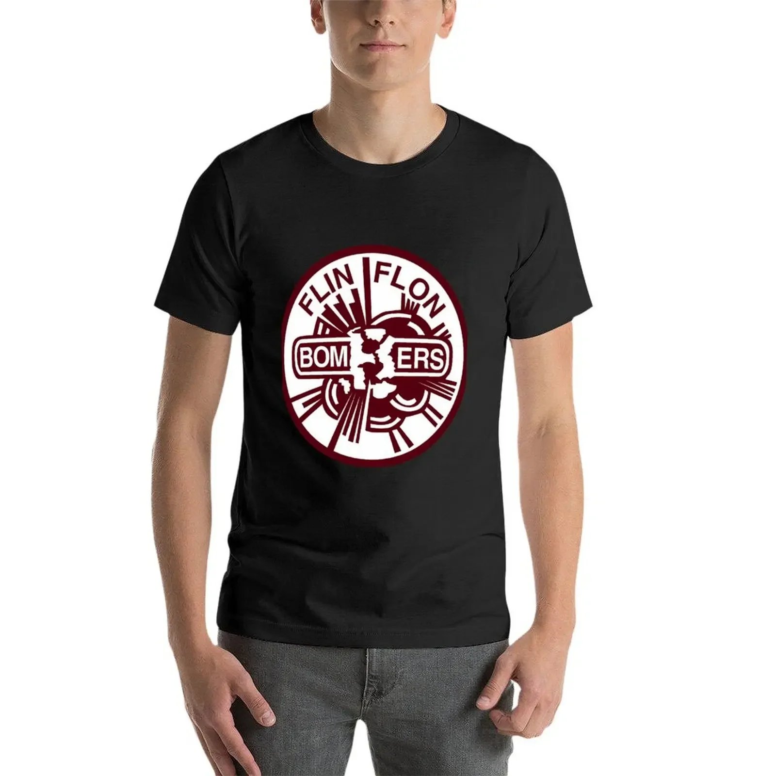 Футболка Flin Flon Bombers летний топ для любителей спорта синие арховные рубашки в