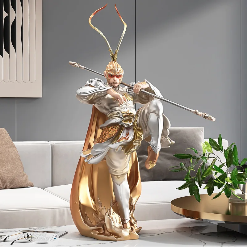 Семейная статуя ручной работы Sun Wukong скульптура из стекловолокна King Kong wukong sun