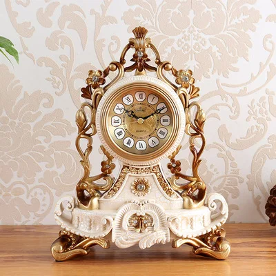 

Керамические часы в европейском стиле, антикварные Роскошные домашние аксессуары в Европейском стиле, настольные Предметы интерьера ручной работы