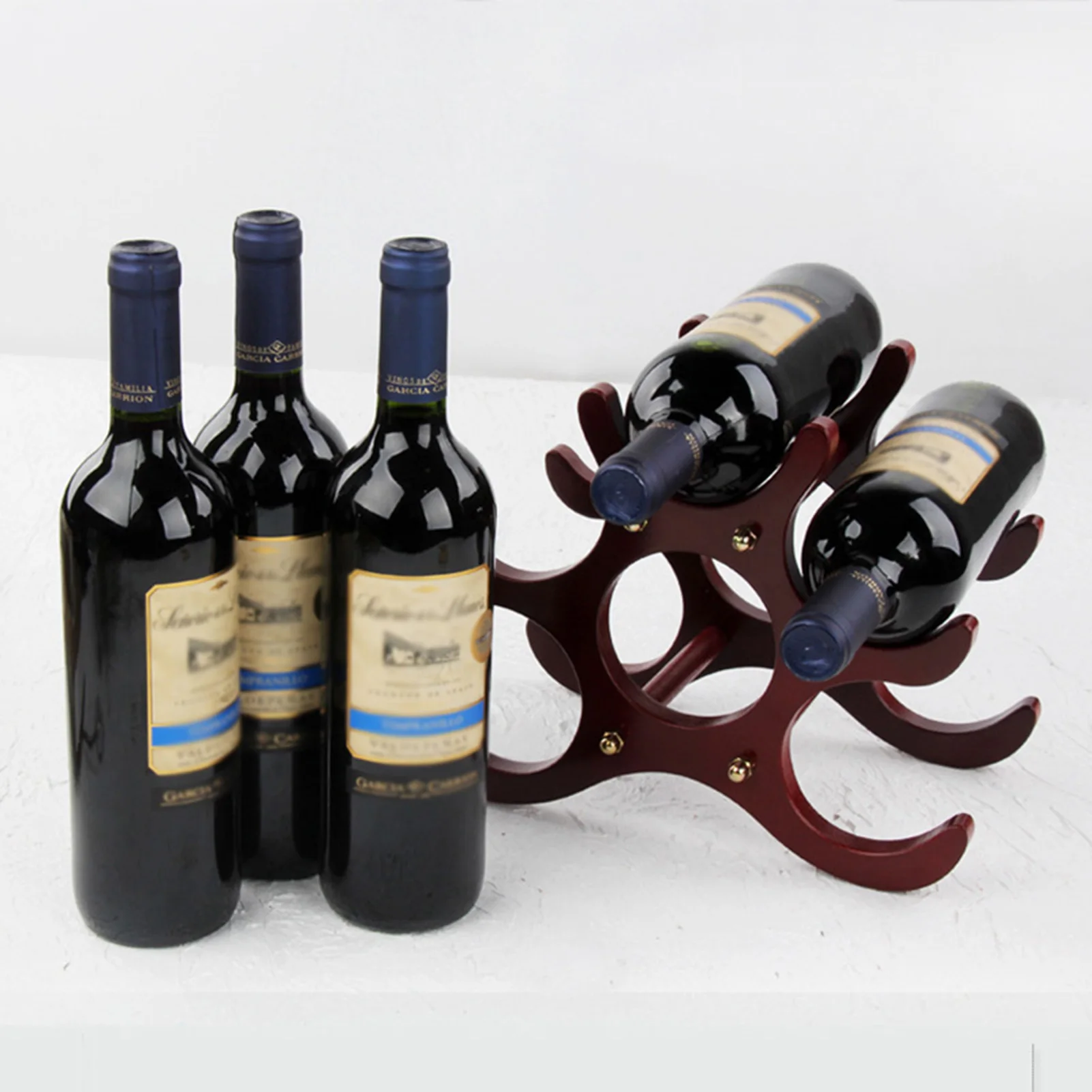 

Bar Home Kitchen Wooden Wine Rack Wine Holders Assembled Display Stand Organizer Storage Wine Cabinet Wine Bottle Display Rack