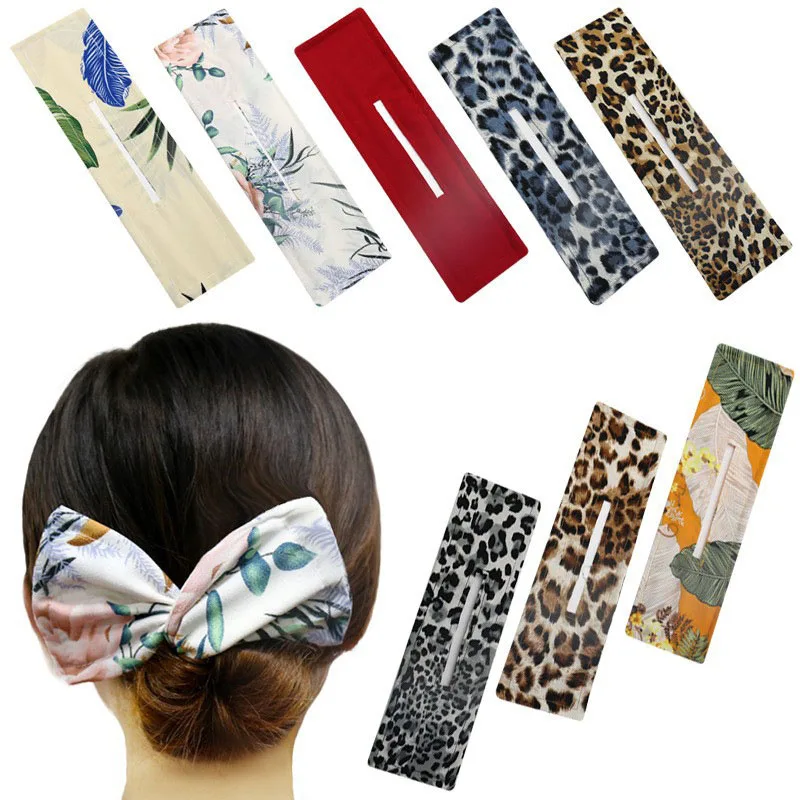 

Fashion Deft Bun Hair Bands Women Summer Knotted Wire Headband Print Hairpin Braider Maker Easy To Use DIY Accessories Hair Tool