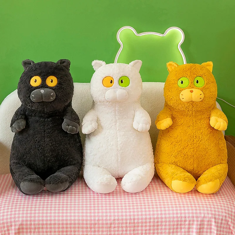 

45/65cm Kawaii Staring Cat Plush Doll Simulation Kitten Plushies Toy Blue Cat Peluches Pillow for Boys Girls Soft Kids Baby Toys
