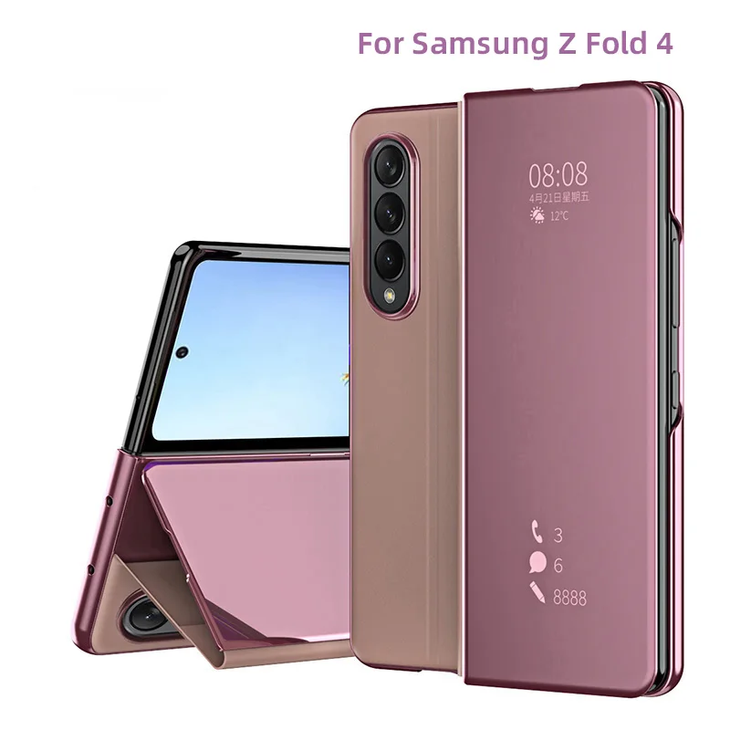 

Магнитный умный кожаный чехол с полным покрытием для Samsung Galaxy Z, складной 4 Чехол-книжка для Samsung Z, Fold4, чехол без открывания