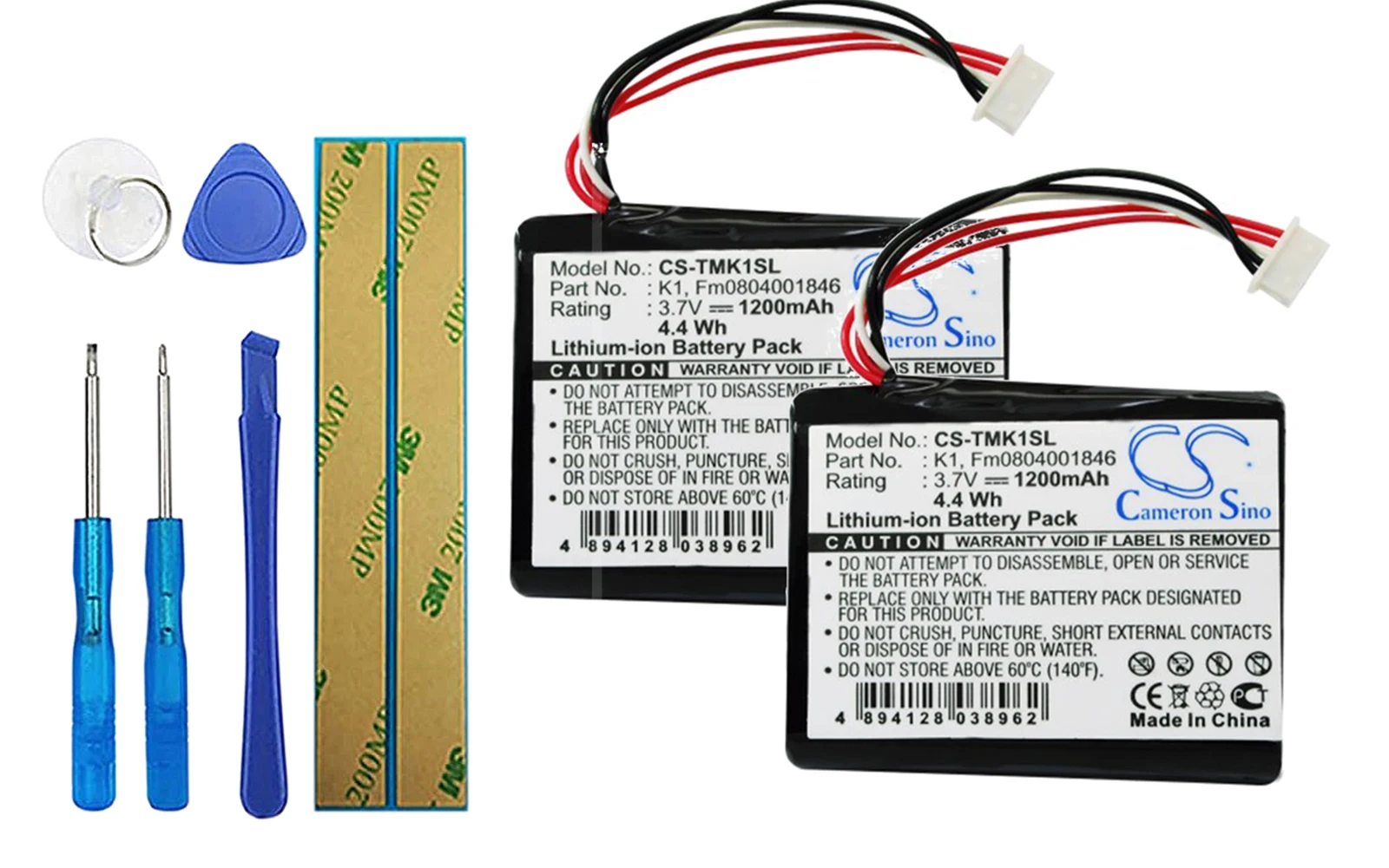 

2 шт., аккумулятор 1200 мА для TomTom One XL HD Traffic FM0804001846, K1