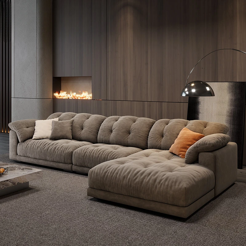 Кресло-облако из ткани минималистичные диваны L-образной формы дизайнерские