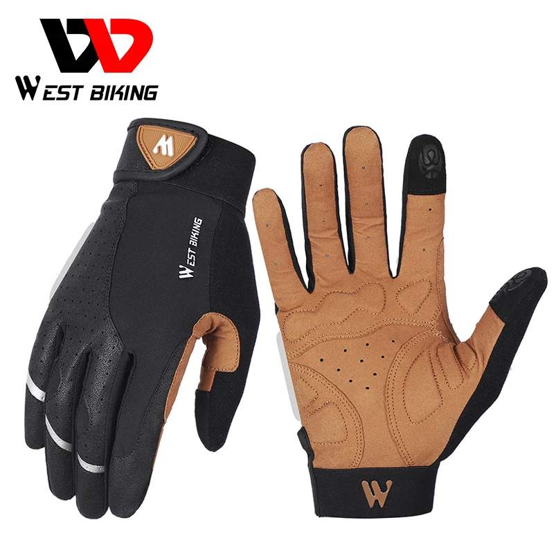 

WEST BIKING Cycling Gloves Winter Full Finger MTB Bike Bicycle Sports Gloves Men Women Spring Autumn Gym Motorcycle Gloves