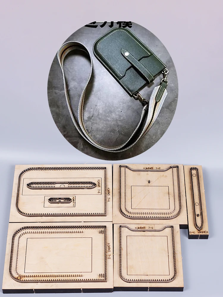 Сумка для мобильного телефона сумка через плечо кожаные ремесленные штампы нож