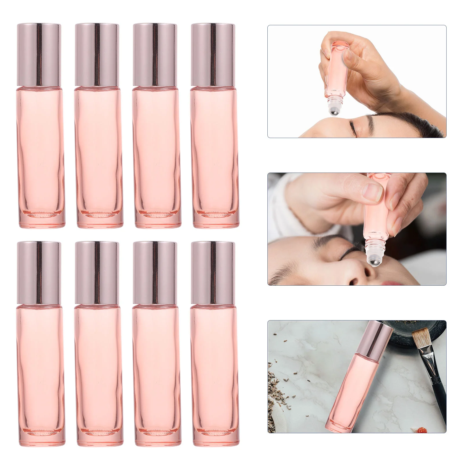 

10pcs Reusable Essential Oil Roll-on Bottles Simple Cosmetics Bottles )