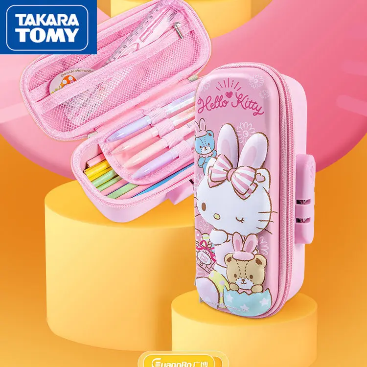 

TAKARA TOMY Hello Kitty канцелярские принадлежности Розовый 3D стерео многофункциональный ящик для канцелярских принадлежностей большой емкости кор...