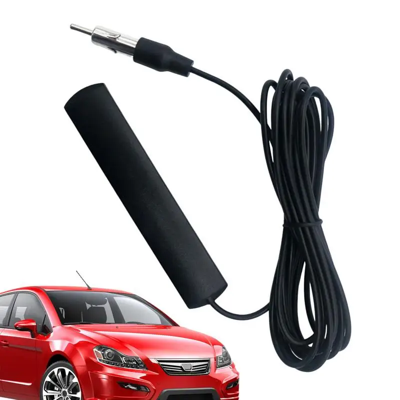 

Car Radio FM Antenna Universal Auto 5m Length Signal Amp Amplifier Slim Mount On Glass Screen Roof Waterproof For Marine Car