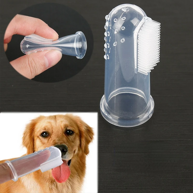 

Super Soft Dog Toothbrushes Silica Gel Pet Finger Toothbrush Plush Dog Plus Bad Breath Care Tartar Tools Cat Cleaning Supplies