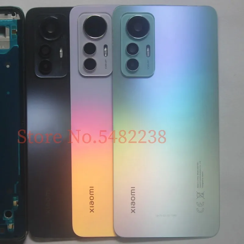 

Оригинальная задняя крышка корпуса для Xiaomi Mi 12 Lite 12 lite, задняя крышка аккумулятора, корпус для телефона Mibole, панель с кольцом для камеры
