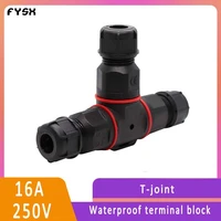waterproof connector ip68 t type electrical terminals for cable cables pick up three way docking wire terminals cables butt plug