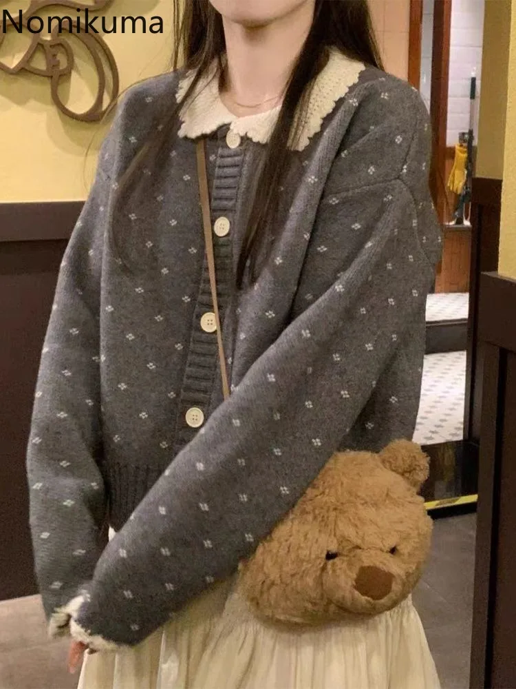 Женский вязаный свитер на осень и зиму с длинным рукавом