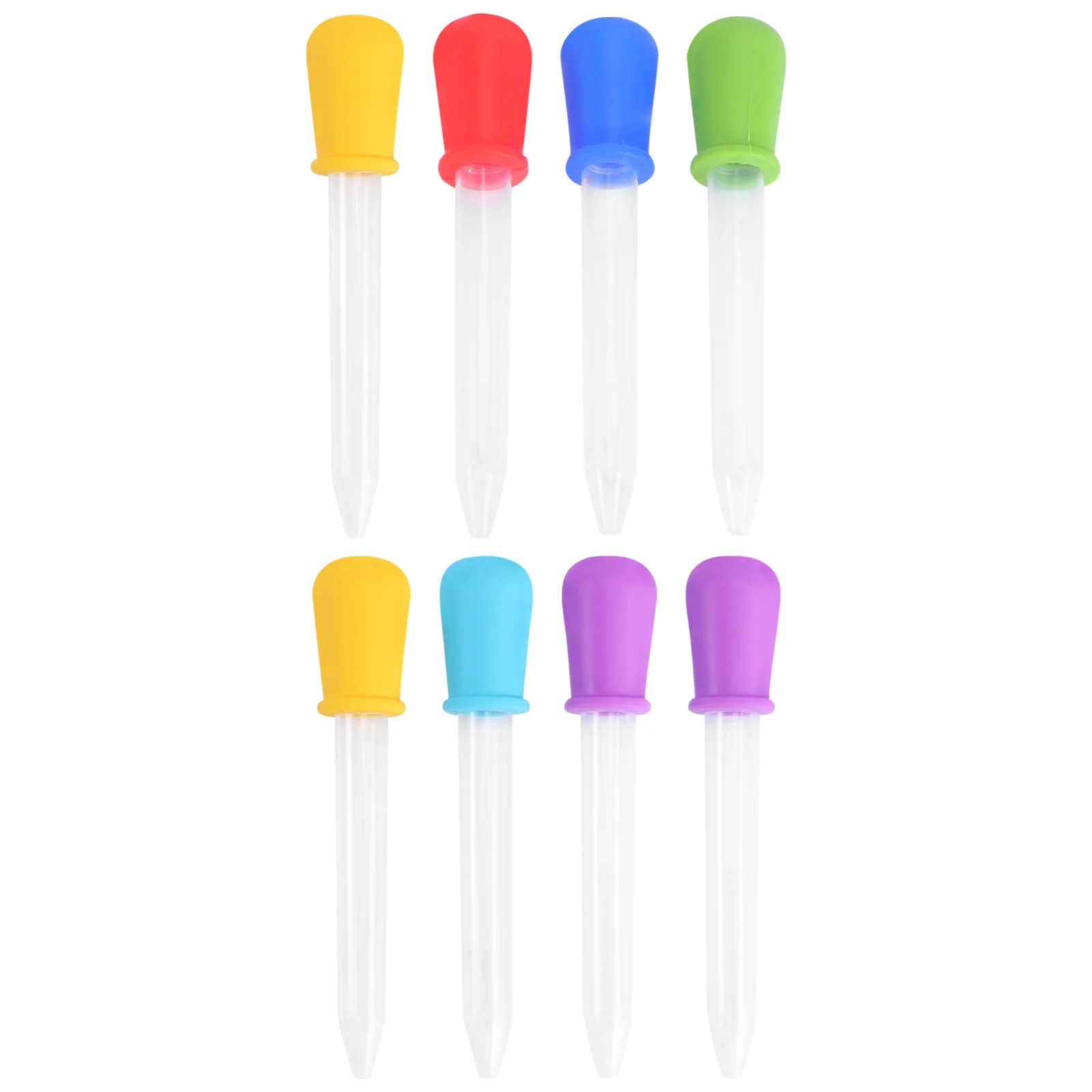

8Pcs Droppers Silicone and for Silicone Mold Pipette Dropper with Bulb Tip for School Home Supplies Multicolor ( ) Laboratory