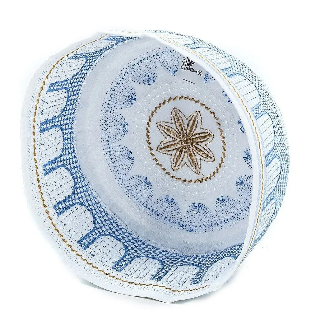 Dubai Turkish Print Beanie Hat Muslim Men Kufi Caps Middle East Islamic Prayer Bonnets Arabia Man Breathable Headwear Eid Gift |