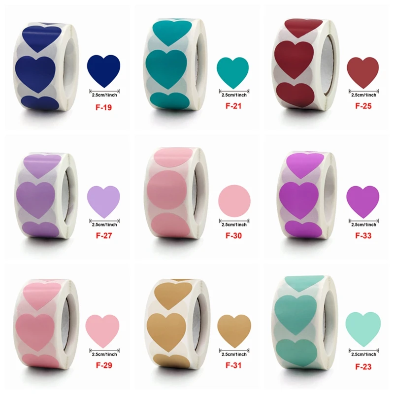 

500pcs/Roll Solid Color Lable Stickers Cooking Bag Packing Sealing Birthday Wedding Party Supply Stationery Thank You Sticker
