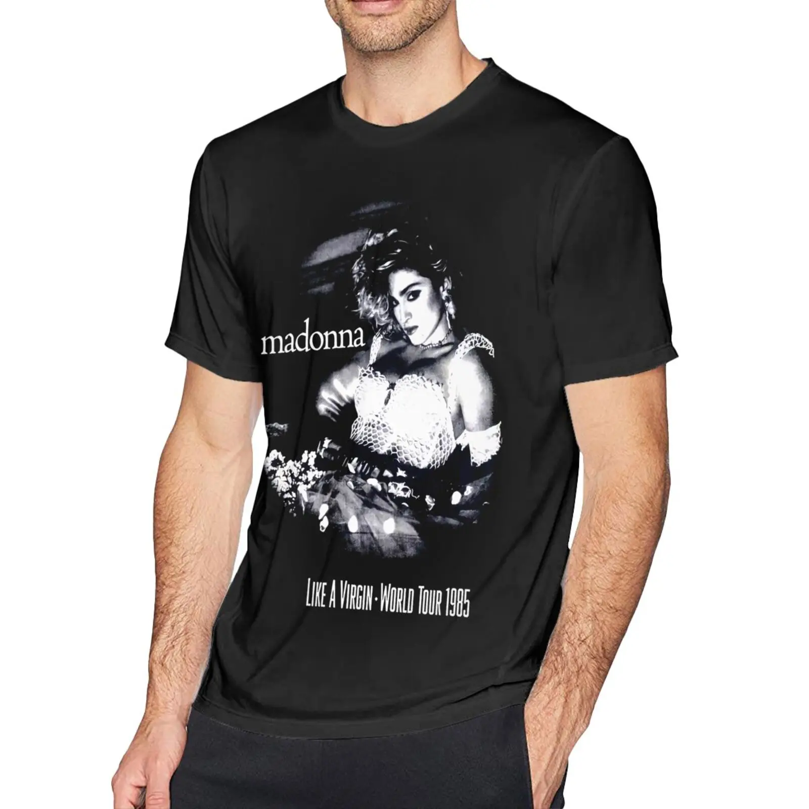 

Футболка мужская с надписью «Madonna Like A Virgin World Tour»