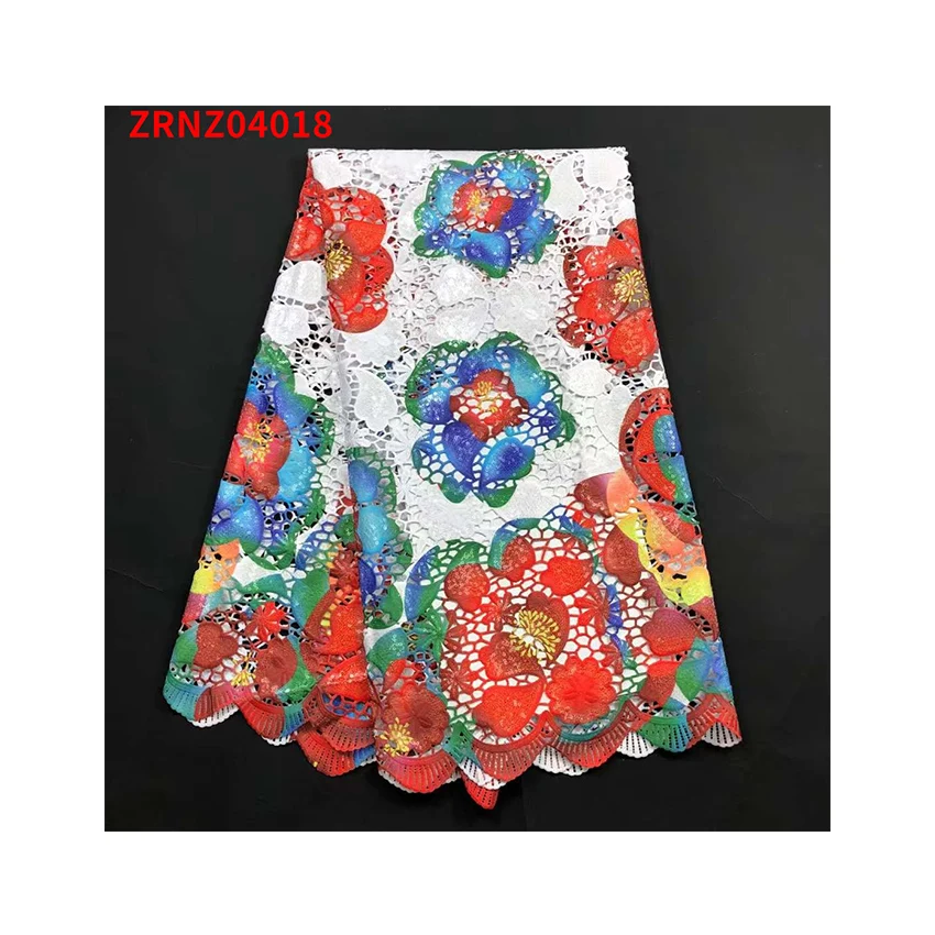 Популярная ручная работа африканская французская печать дышащая свадебная