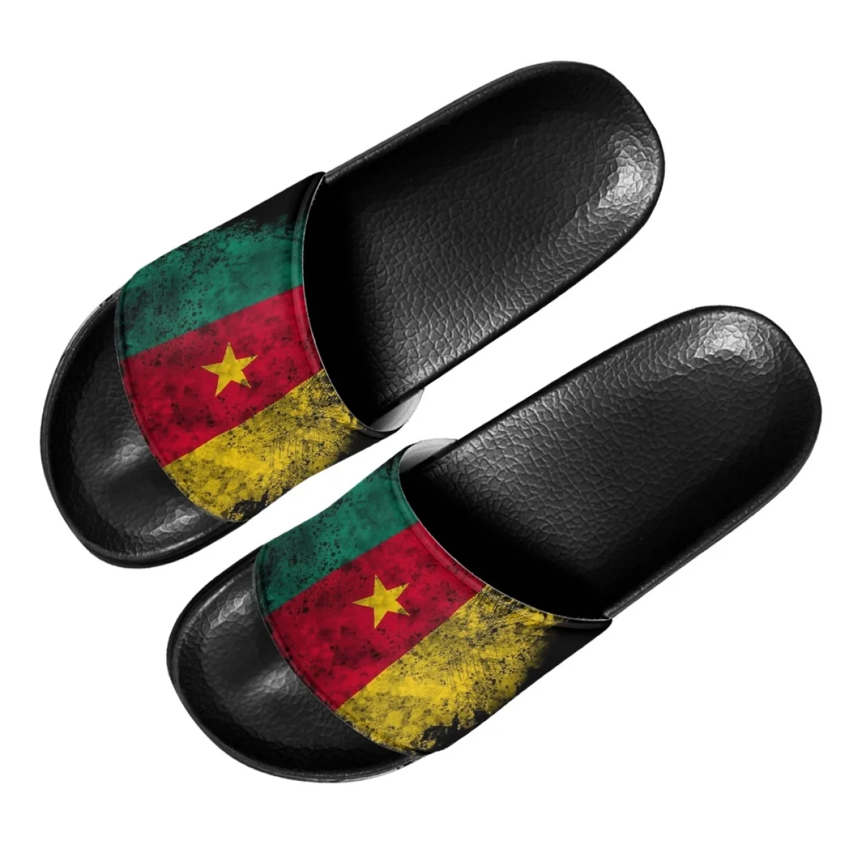 Beach Slides Summer Fashion Women Home Slippers Cameroon Flag Pattern Casual Breathable Girls Bathroom Pool Slippers for Girls