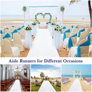 White Carpet Wedding Aisle Runner Parties Celebrations Awards Events Stage Event Decoration Carpet Thickness:1 MM