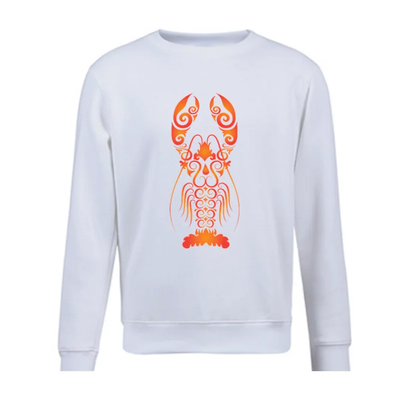 

Funky Lobster Ornament Style Fabulous Cool Men's Black Sweatshirt pullover Top Hoodies Cartoon Art Design Harajuku Streetwear