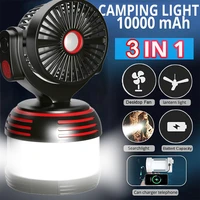 1000w newest portable lantern camping light outdoor usb rechargeablen fan tent lamp night emergency bulb flashlight for camp