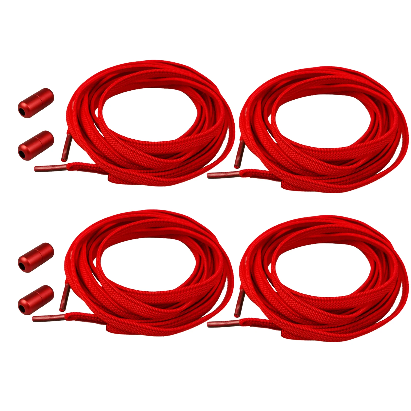 

4pcs Long Without Ties Durable Adjustable With Buckles Elastic Shoelaces Sneakers Quick Release For Trainers Portable Universal