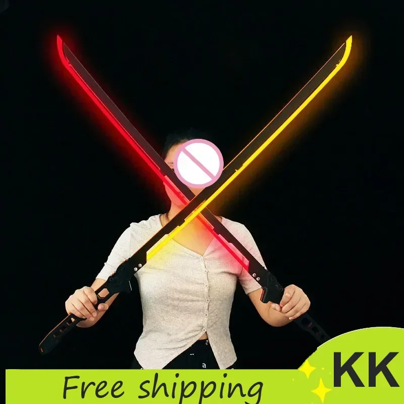 

80cm Cyber 2077 Game Figure Peripheral Thermal Warrior Blade Anime Figure Weapon Swords Butterfly Knife Katana Model Gift Toys