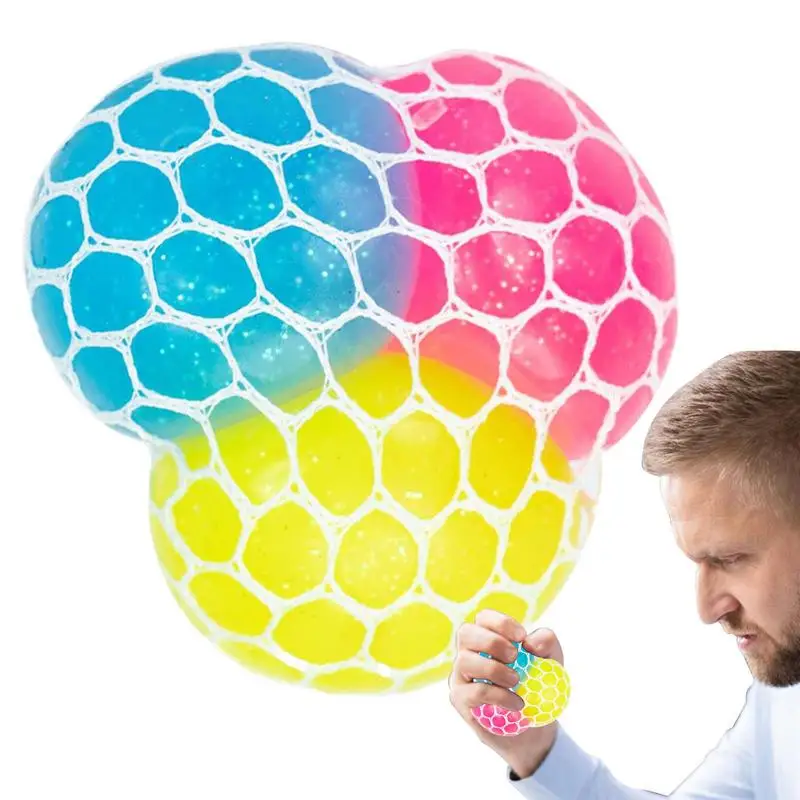 Детские расслабляющие игрушки, виноградные шарики, три цвета, декоративные мягкие веселые детские игрушки ТПР для взрослых и родственников