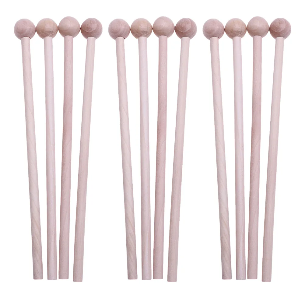 

12pcs Wooden Mallets Percussion Sticks Xylophone Glockenspiel Mallets Chime Bells Kids Musical Instruments Toys