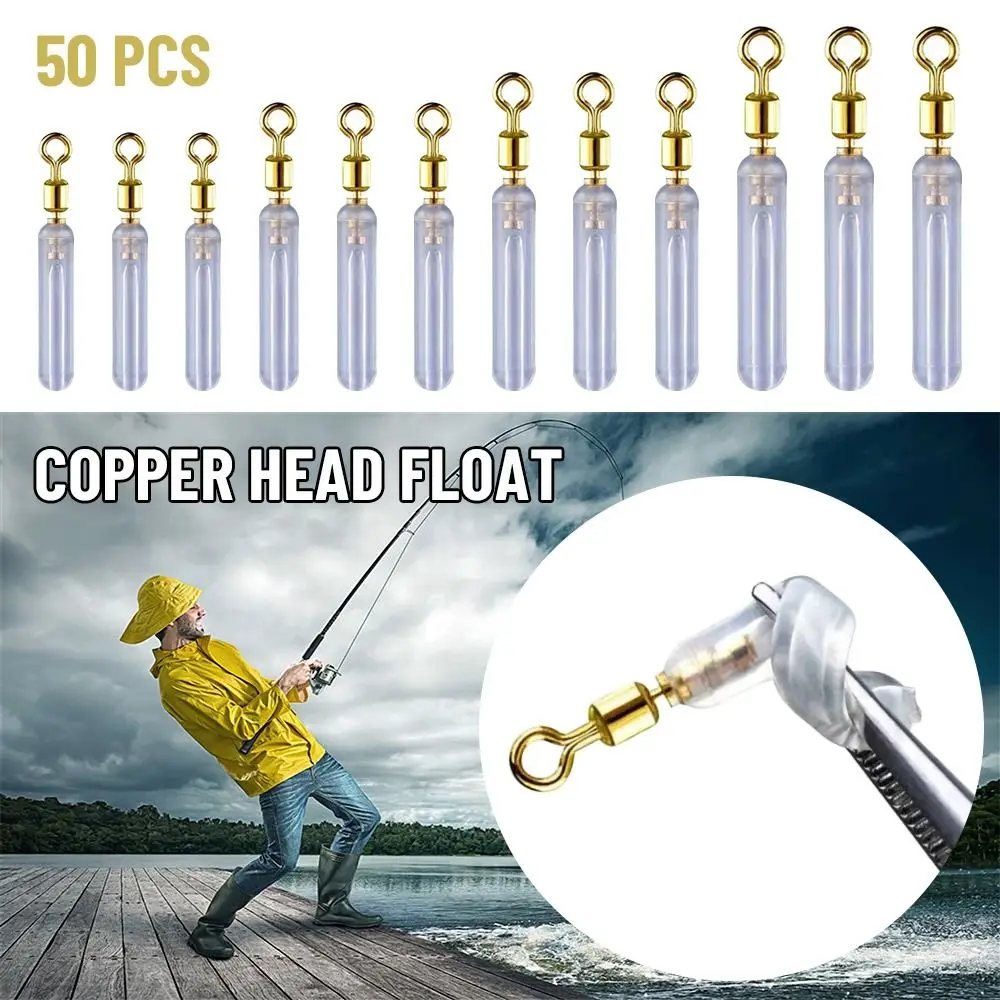 

Silicone Tube Peche Accesoires 4 Size Copper Head Float Rotation boia Floating Flotteur Buoy Anti knot Fishing Floats