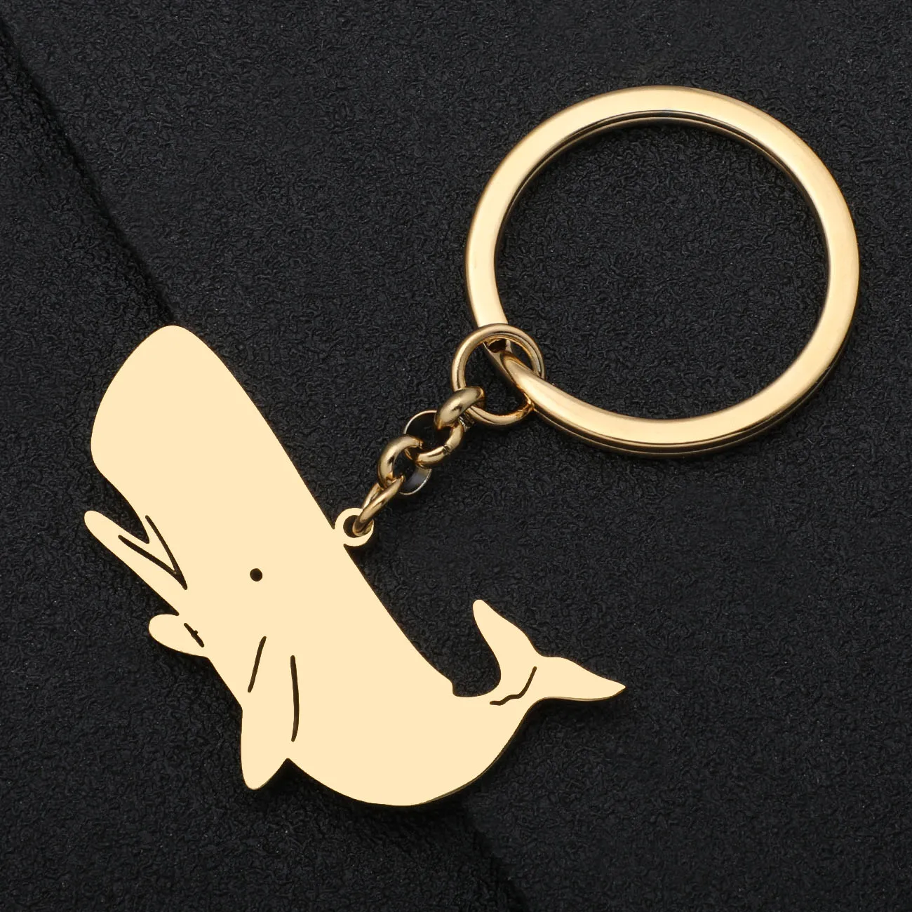 Брелок WEVENI из нержавеющей стали с золотым покрытием в виде спермы и Кита брелок