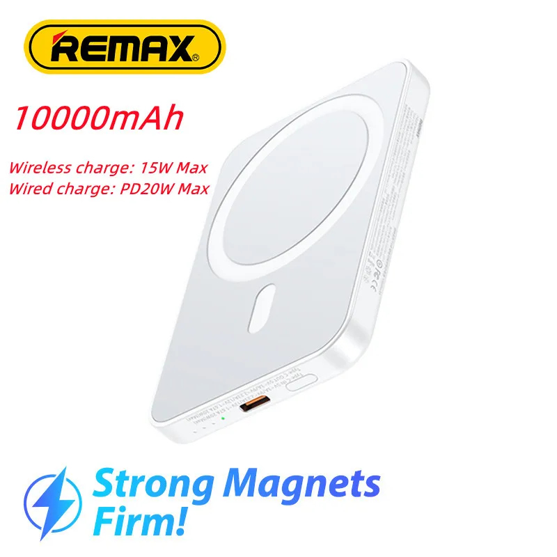 

Remax 10000mAh 15W Wireless Powerbank PD20W For Iphone 13/12 Mini 13/12Pro Max For Magnetic Power Bank Mobile Phone External