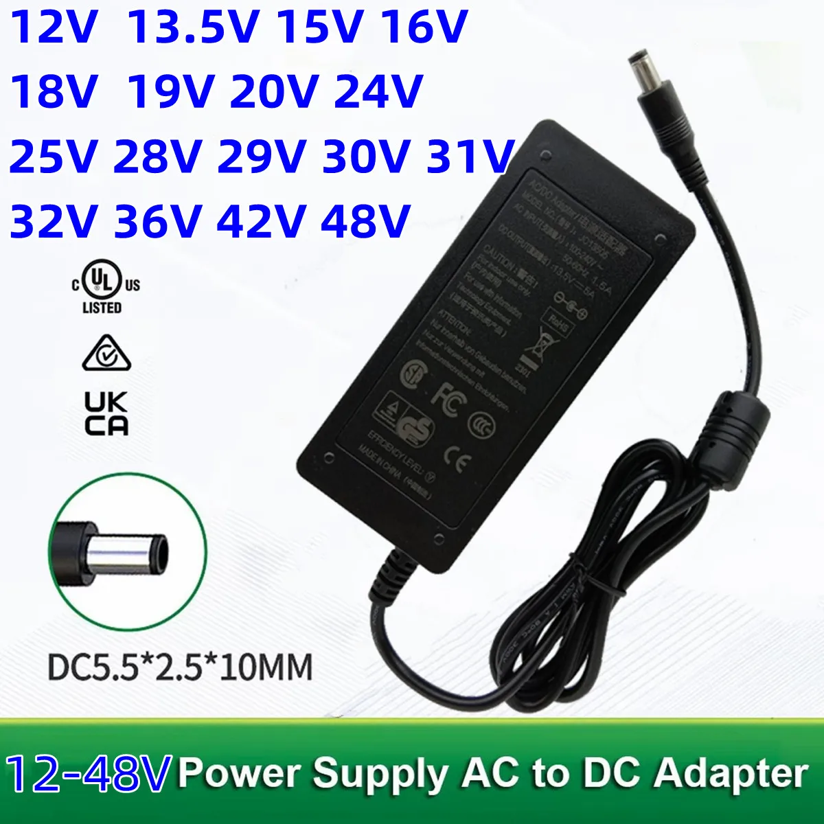 Адаптер переменного и постоянного тока 13.5v 5a блок питания 12V 15V 16V 18v 19V 20v 24V 25v 28V 29V 32V