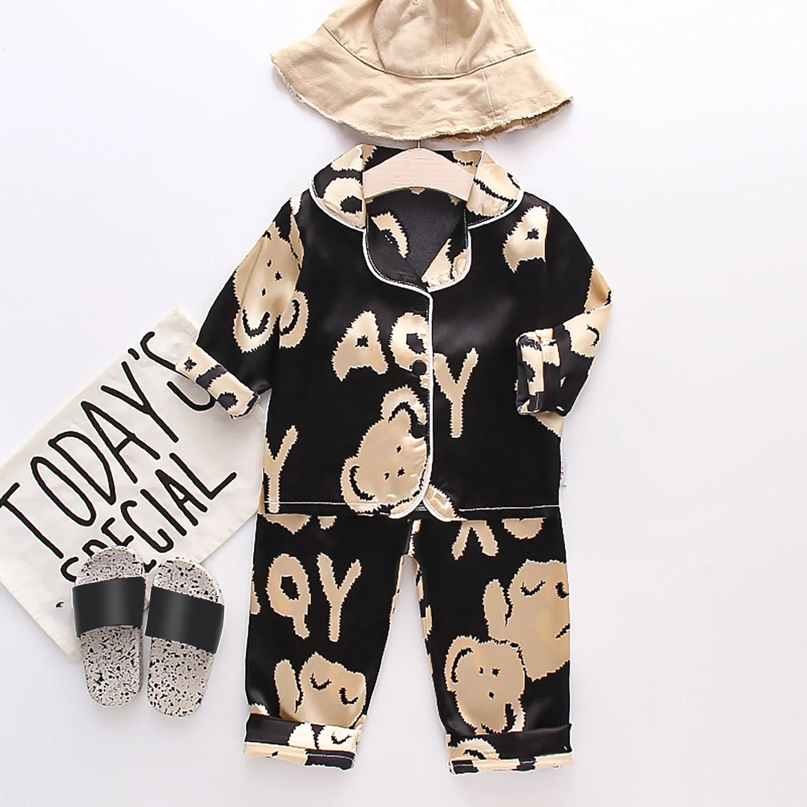 Домашняя одежда детский пижамный комплект костюм детская для маленьких