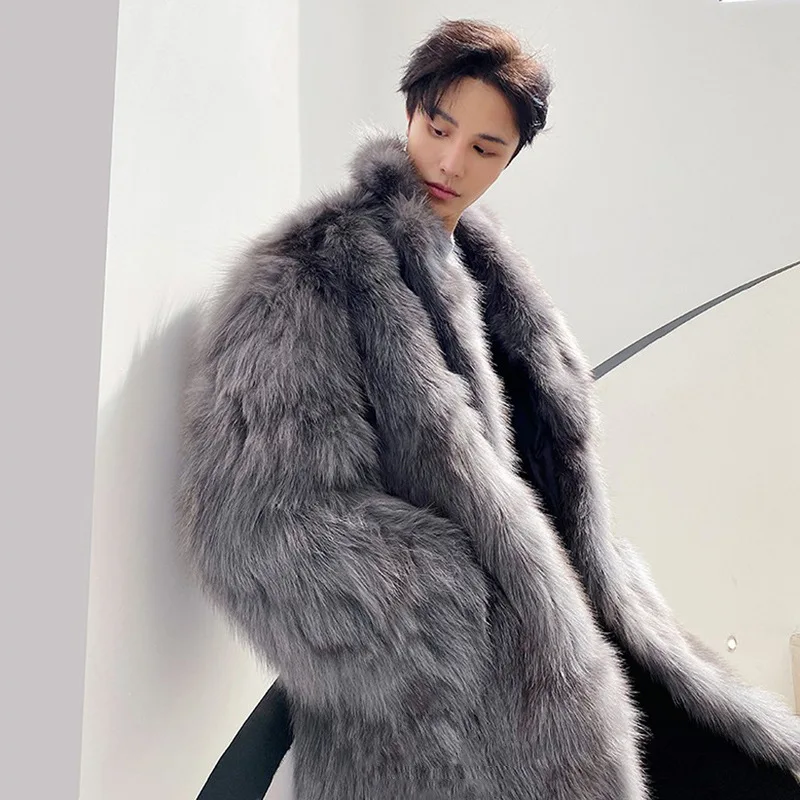 Искусственное пальто из овечьей шерсти мужская осенне-зимняя Новая ветровка