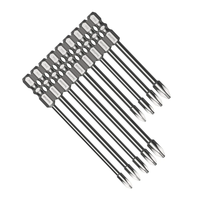

Y1UU Pack of 8 Magnetic Screwdriver Bit Set 75mm 75mm 100mm Head Screwdriver