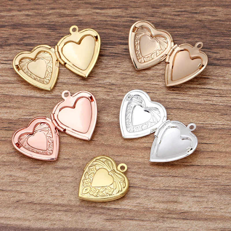 4Pcs Wholesale Platinum 20mm*23mm Vintage Photo Frame Charm&Pendant Photo Locket Frame For DIY Necklace Jewelry Making Accessory