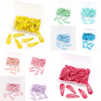 50pcsbox baby girls snap hair clips candy color kids hairpins metal hair clips for girls children hair barrettes hairgrip 3cm