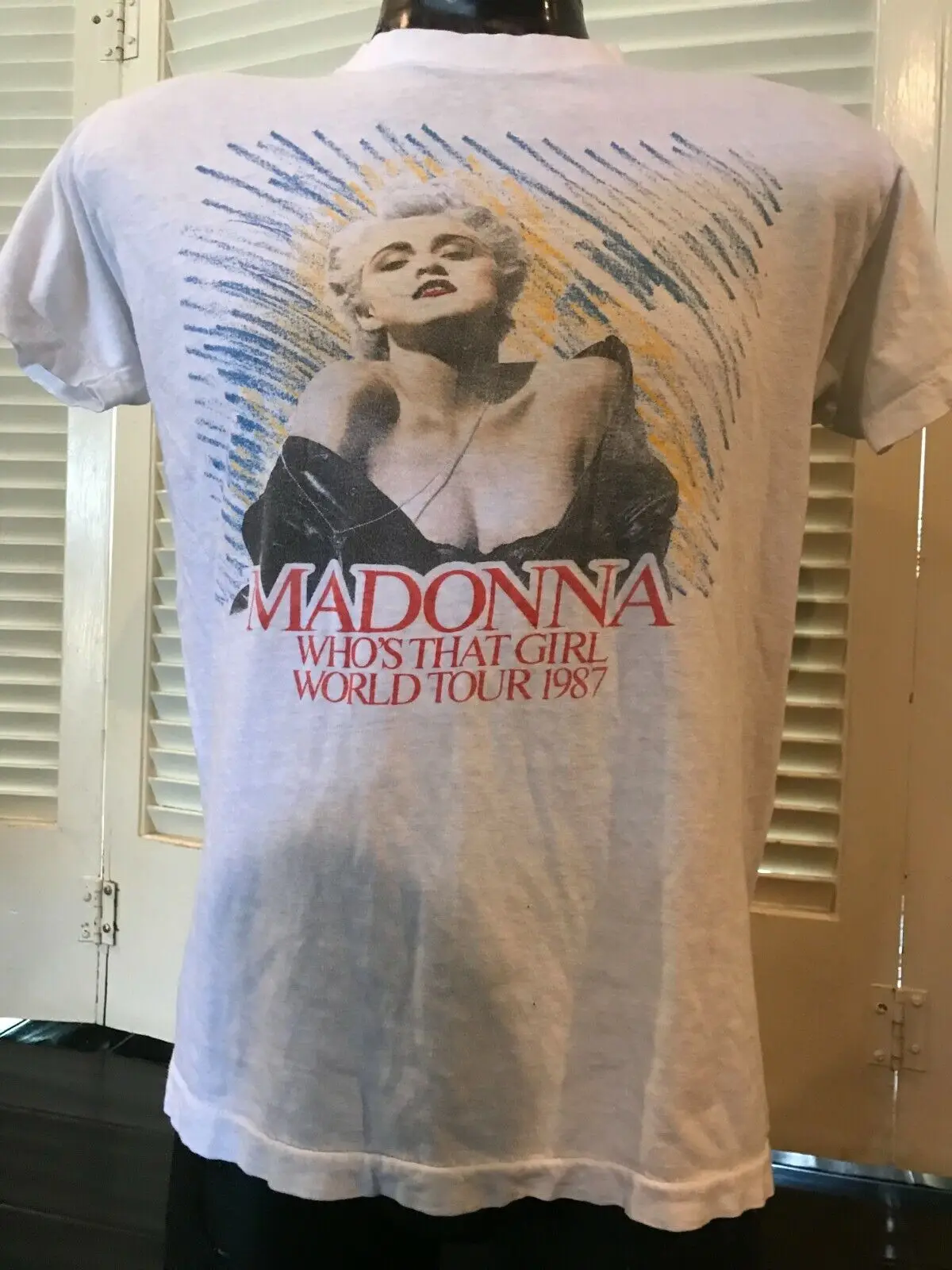 Редкая футболка Madonna 87 Who's That Girl Tour размер Med Virgin альтернативный поп-рок