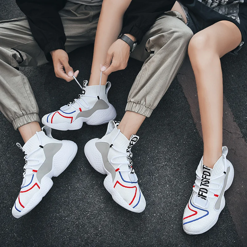Size 35-48 Fashion Casual Sock Shoes for Men Women High Top Designer Stylish Sneakers Original Male Female Running Sports Shoes