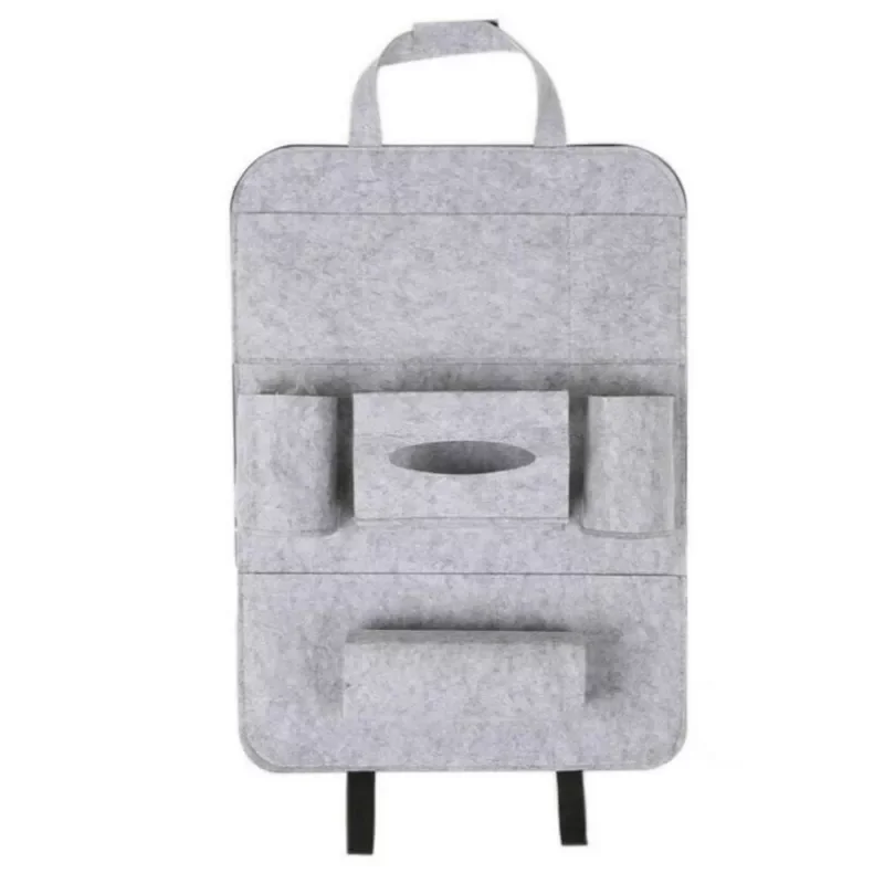 

1Pc Multi-Pocket Car Seat Back Organizer Storage Bag Pad Cups Storage Phone Holder Felt Fabric Protector for Kids Children